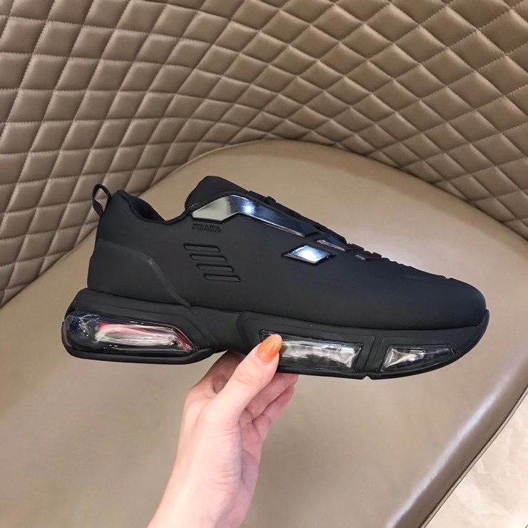 Prada collision technical fabric sneakers in black – Shop